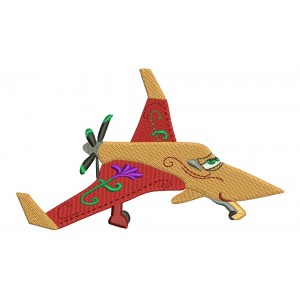 Looks Like Ishani Airplaine Filled Machine Embroidery Design Digitized Pattern